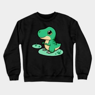 Cute Baby T-Rex, Dino, Dinosaur, Tyrannosaurus Crewneck Sweatshirt